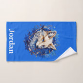 エンチャントキツネと名前をカスタムする バスタオルセット (ハンドタオル)