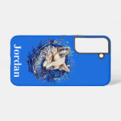 エンチャントキツネと名前をカスタムする SAMSUNG GALAXYケース (裏面横)