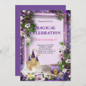 エンチャントキャッスルプリンセスバースデーパーティー 招待状 (正面/裏面)