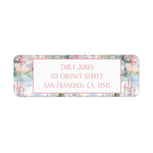 エンチャントキャッスルランドスケープ – 差出人住所 ラベル (正面)