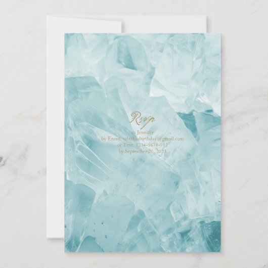 エンチャントクリスタルガーデンマジカルファンタジー誕生日 招待状 (裏面)