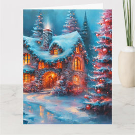 エンチャントクリスマスストーンコテージ カード