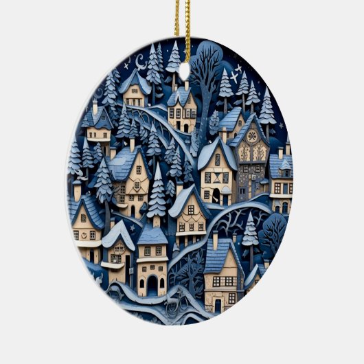 エンチャントクリスマスヴィレッジオーナメント セラミックオーナメント (右)