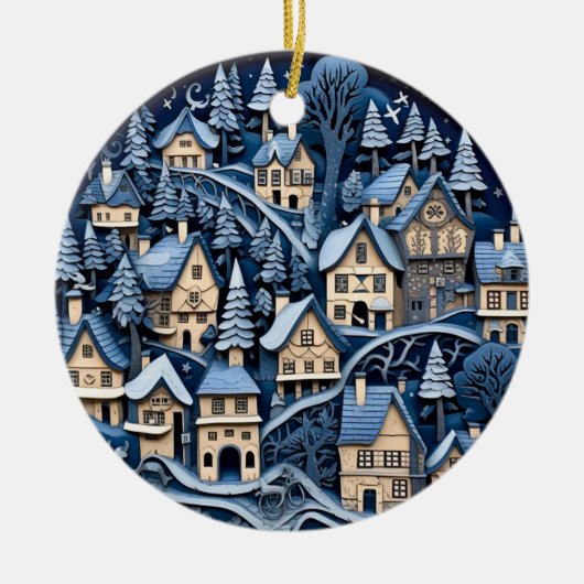 エンチャントクリスマスヴィレッジオーナメント セラミックオーナメント (正面)