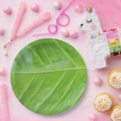 エンチャントグリーンリーフデザイン9インチラウンド ペーパープレート (パーティー)