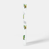 エンチャントグリーン&イエローバタフライケース iPhoneケース (左側面)