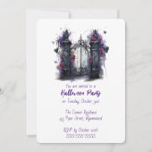 エンチャントゲートハローウィンパーティ招待状 | ゴシックの 招待状 (正面)