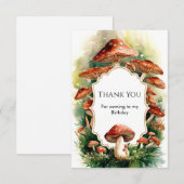 エンチャントコテージキノコ誕生日 サンキューカード (正面/裏面)