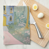 エンチャントコテージホリデーハガキ キッチンタオル (四つ折り)