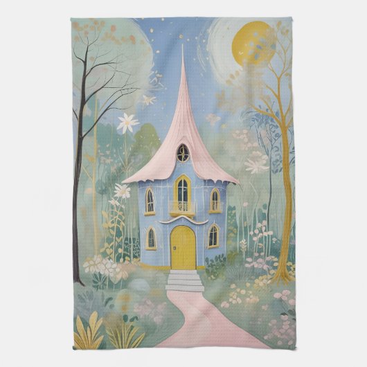 エンチャントコテージホリデーハガキ キッチンタオル (縦)