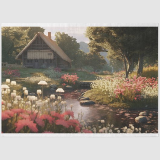 エンチャントコテージ2デコページ紙 薄葉紙 (正面)