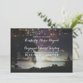 エンチャントサンセットビーチヴィンテージウェディング 招待状 (スタンド正面)