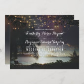 エンチャントサンセットビーチヴィンテージウェディング 招待状 (正面/裏面)