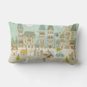 エンチャントシティシーン/キャラクターとハウス ランバークッション (裏面)