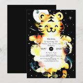 エンチャントシンプルタイガー誕生日 招待状 (正面/裏面)