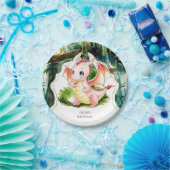 エンチャントシンプルドドラゴン誕生日 ペーパープレート (パーティー)