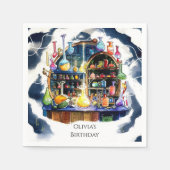 エンチャントシンプルド化学科学者誕生日 スタンダードカクテルナプキン (正面)