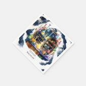 エンチャントシンプルド化学科学者誕生日 スタンダードカクテルナプキン (角)