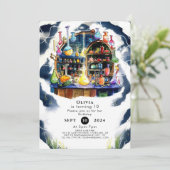 エンチャントシンプルド化学科学者誕生日 招待状 (スタンド正面)