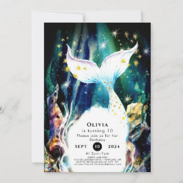エンチャントシーシェルズマーメイド誕生日 招待状