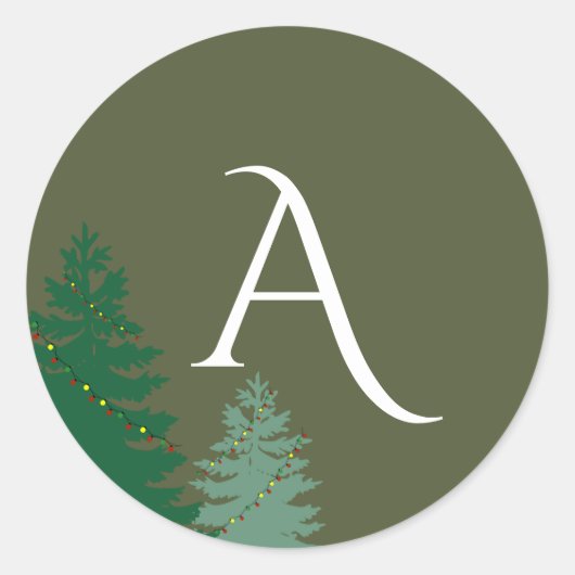 エンチャントシーズンホリデーモノグラム ラウンドシール (正面)