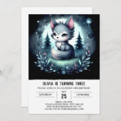 エンチャントジャングルウルフ誕生日 招待状 (正面/裏面)