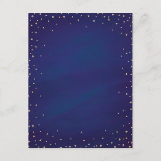 エンチャントスターズブルー&金ゴールド結婚のエンクロージャカード エンクロージャーカード (裏面)