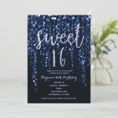 エンチャントスターライトブルーバイオレットスウィート16パーティー 招待状 (スタンド正面)