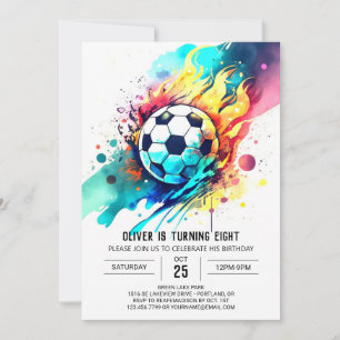 エンチャントスポーツオンラインサッカー誕生日 招待状