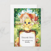 エンチャントスモールチキン誕生日 サンキューカード (正面/裏面)