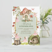 エンチャントセージグリーンフォレストフェアリー誕生日 招待状 (スタンド正面)