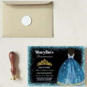 エンチャントターコイズグリッタープリンセスキンセアニェラ 招待状