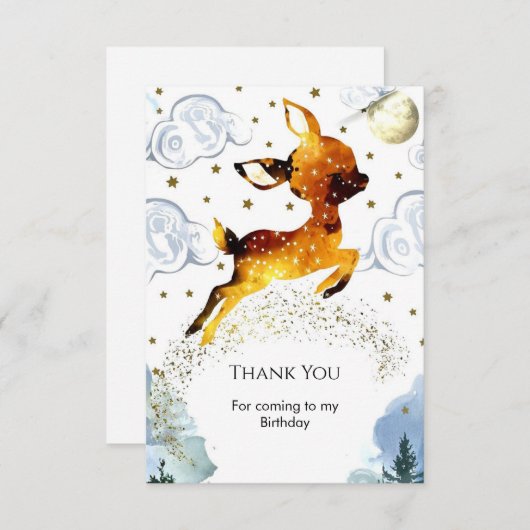 エンチャントディアファウン誕生日 サンキューカード (正面/裏面)