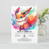 エンチャントデジタルキツネ誕生日 招待状 (スタンド正面)