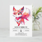 エンチャントデジタルキツネ誕生日 招待状 (スタンド正面)