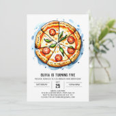 エンチャントデジタルピザ誕生日 招待状 (スタンド正面)