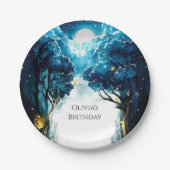 エンチャントドチルドレンズウッドランド誕生日 ペーパープレート (正面)