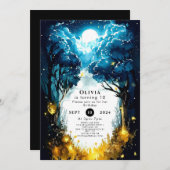 エンチャントドチルドレンズウッドランド誕生日 招待状 (正面/裏面)