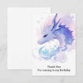 エンチャントドラゴンの誕生日ドリームランド サンキューカード (正面/裏面)