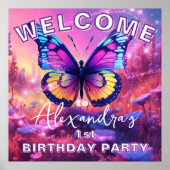 エンチャントドリーミーマジカルバタフライ誕生日 ポスター (正面)