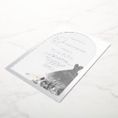 エンチャントドレスフローラキンセアニェラシルバー 箔招待状 (回転した状態)