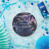 エンチャントナイトスカイ夕べビーチライツ結婚ズ ペーパープレート (パーティー)