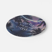 エンチャントナイトスカイ夕べビーチライツ結婚ズ ペーパープレート (アングル)