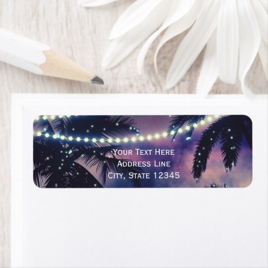 エンチャントナイトスカイ夕べビーチライツ結婚ズ ラベル (インサイチュ)