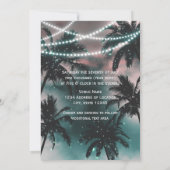 エンチャントナイトスカイ夕べビーチライツ結婚ズ 招待状 (裏面)