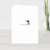 エンチャントハミングバード誕生日春の花 箔グリーティングカード (裏面)