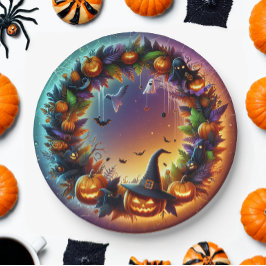 エンチャントハロウィーンナイト紙プレート ペーパープレート