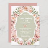 エンチャントバタフライガーデンアエージ誕生日 招待状 (正面/裏面)