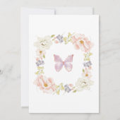 エンチャントバタフライガーデンファースト誕生日 招待状 (裏面)