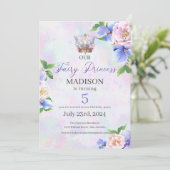 エンチャントバタフライクラウンフェアリープリンセス誕生日 招待状 (スタンド正面)